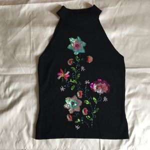 Beautiful hand stitch sequin top. Stretchable